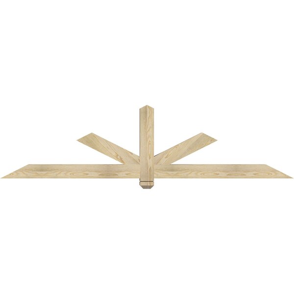 Ekena Millwork Kennewick Rough Sawn Timber Gable Bracket, Douglas Fir, 84"W x 21"H x 4"D x 4"F, 6/12 Pitch GBW084X21X0404KEN00RDF - main